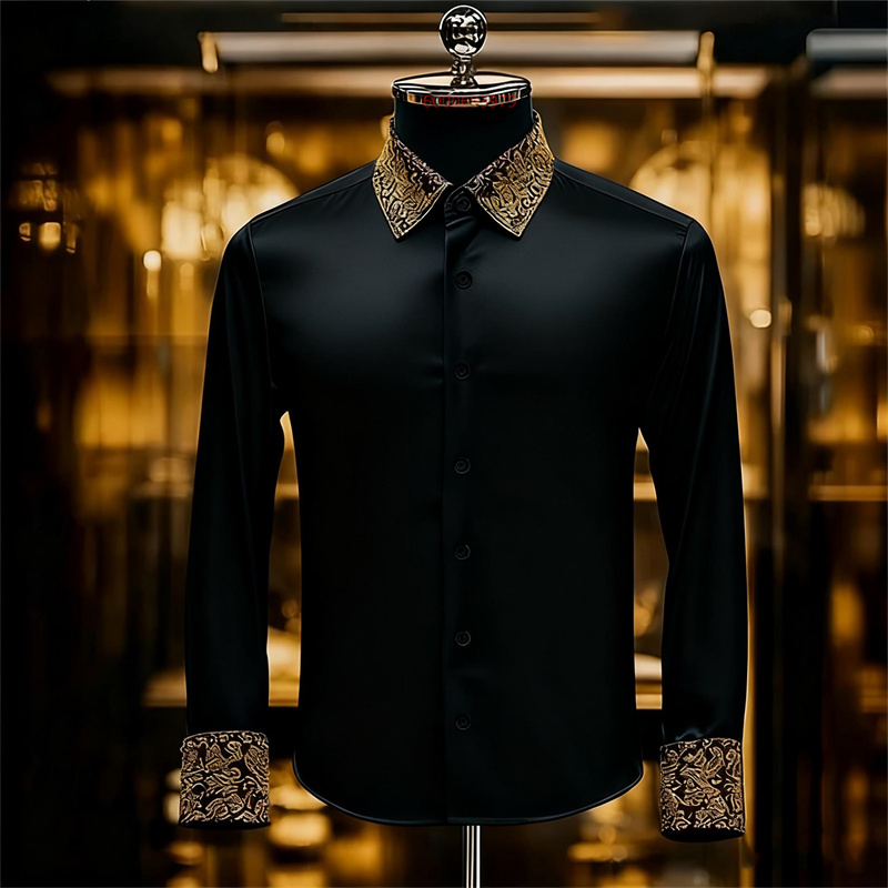 Men Formal Party Wear Shirt - Męska koszula w etnicznym stylu, elegancka