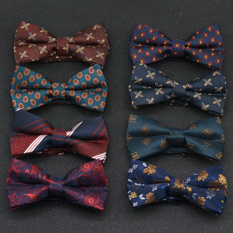 Formal Wear For Men In Wedding - Krawat muszka męski ślubny podwójny dla