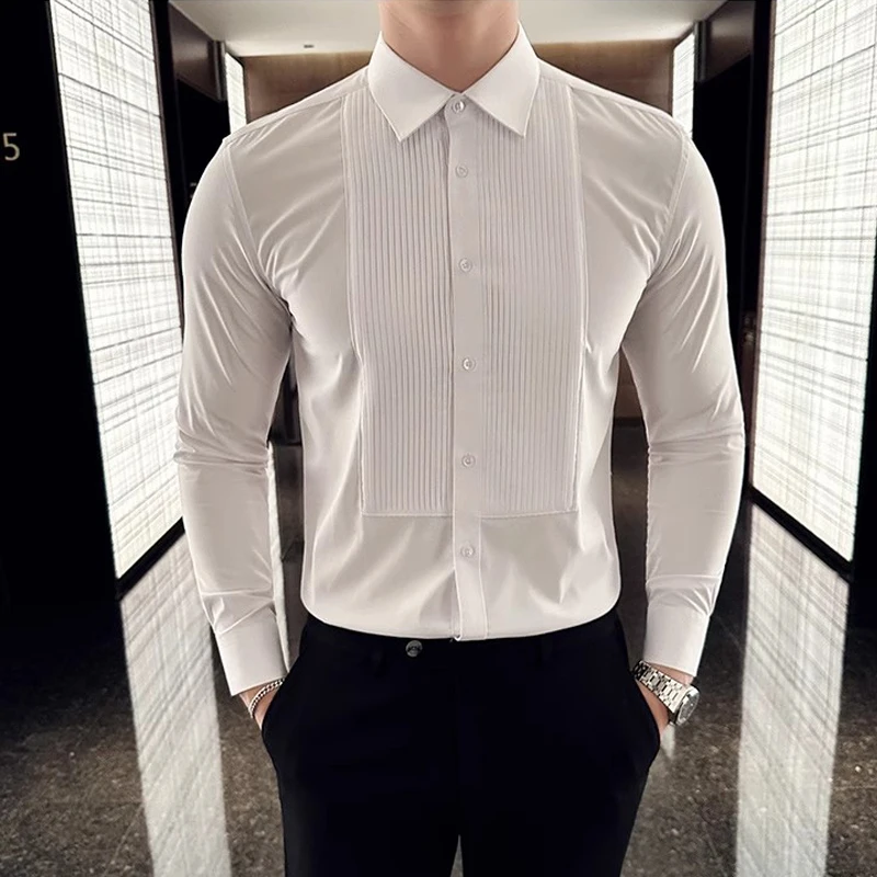 Men Formal Party Wear Shirt - Ślub Impreza Nosić Koszule Męskie z