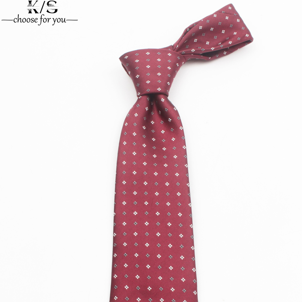 Męski krawat 8cm Stripe Dot kr – Men Formal Party Wear Shirt recenzja i cena