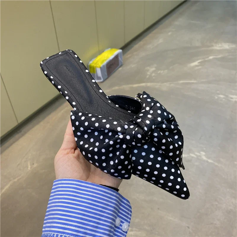 Damskie sandały z dużą kokardą – Satin Bow Tie recenzja i cena