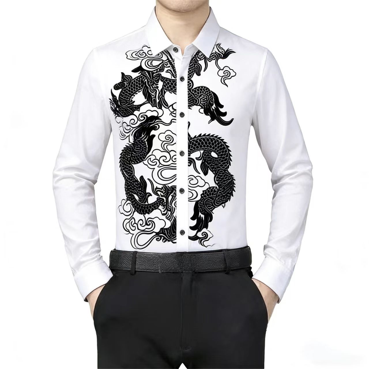 Męska koszula z długim rękawem – Men Formal Party Wear Shirt recenzja i cena