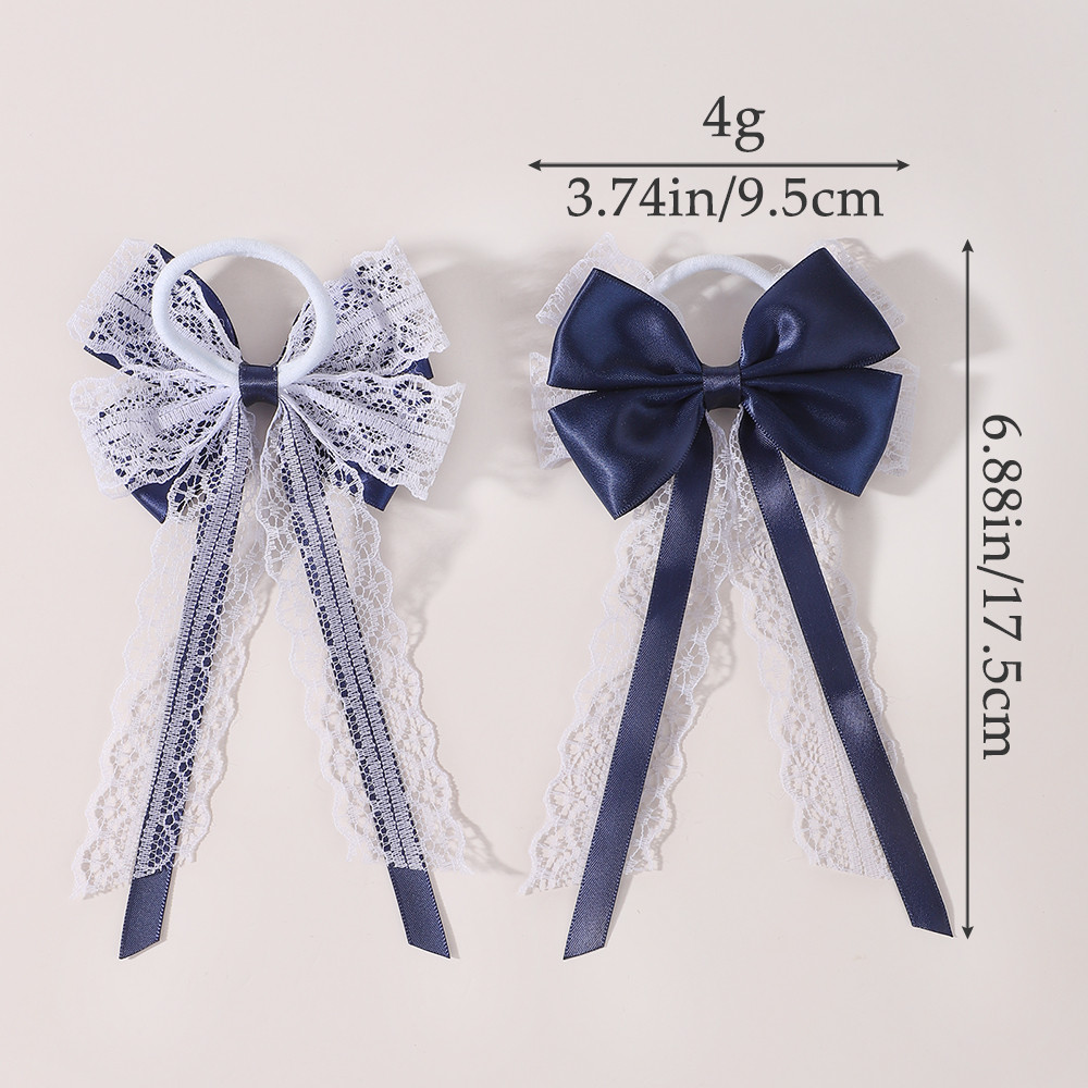 2 szt. Satynowe koronkowe gumk – Satin Bow Tie recenzja i cena