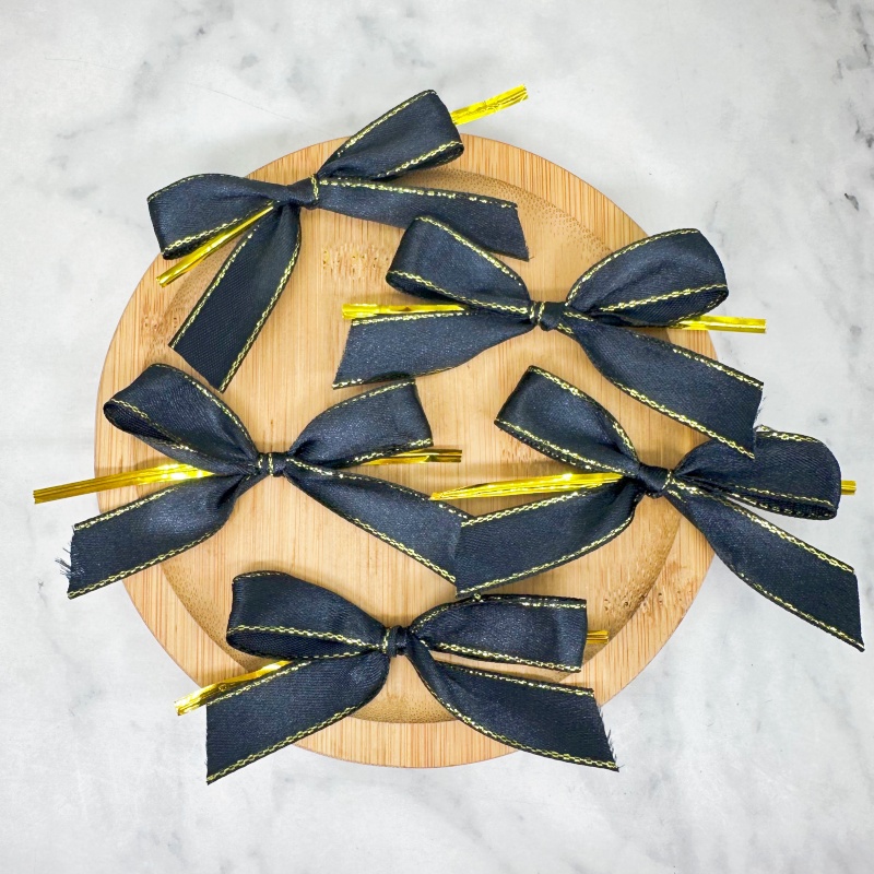 20 szt. Czarne satynowe kokard – Satin Bow Tie recenzja i cena