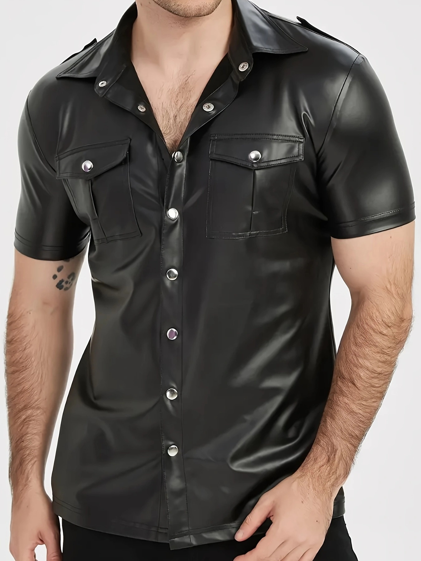 Męska koszula motocyklowa z kr – Men Formal Party Wear Shirt recenzja i cena