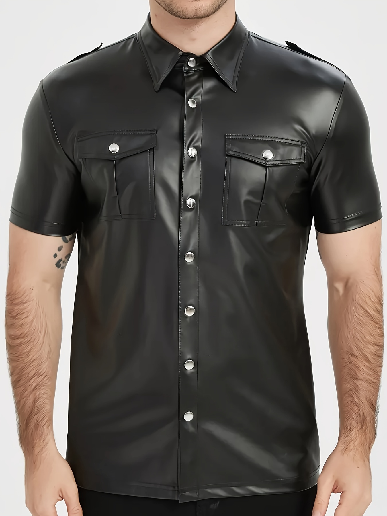 Męska koszula motocyklowa z kr – Men Formal Party Wear Shirt recenzja i cena