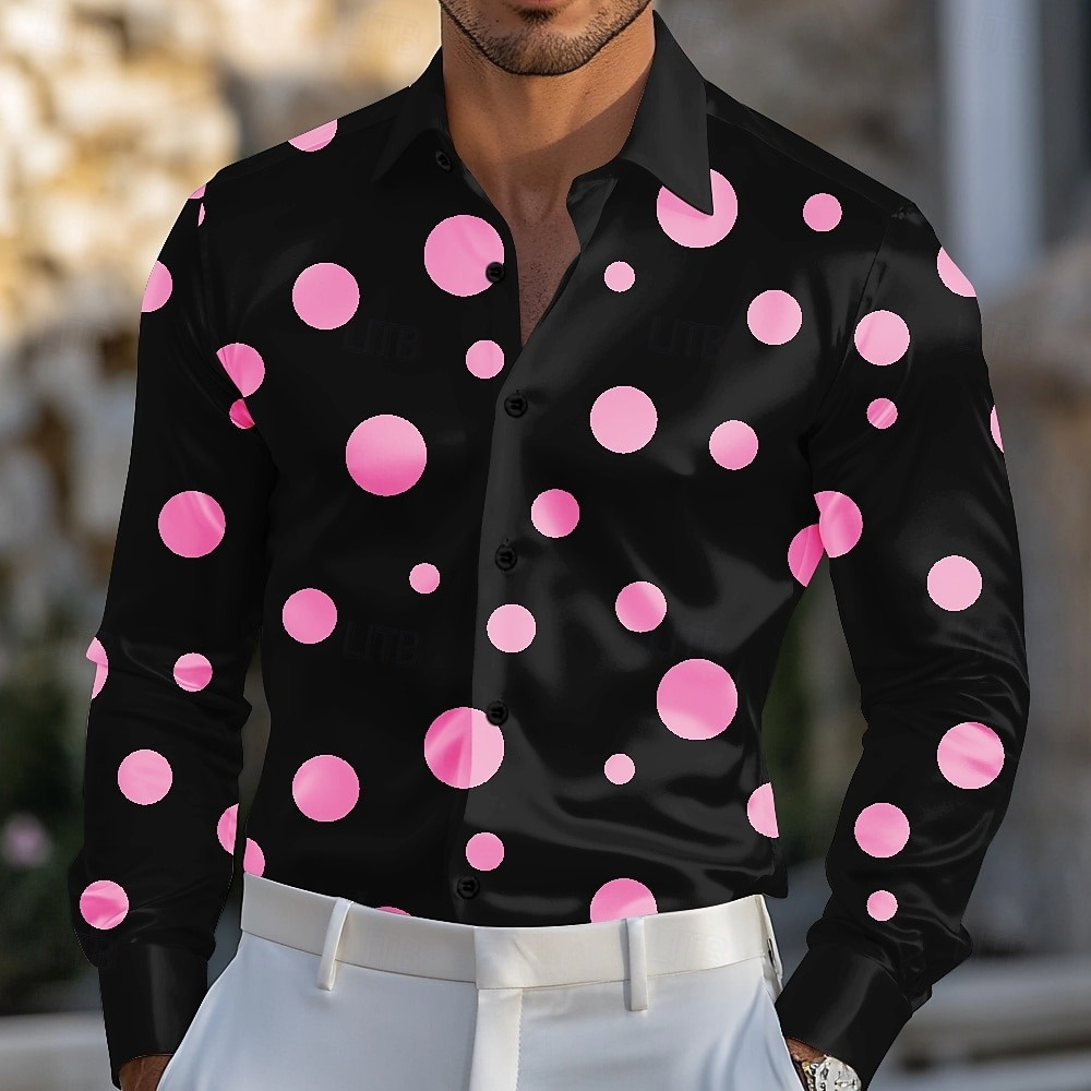 Męska koszula w geometryczne k – Men Formal Party Wear Shirt recenzja i cena