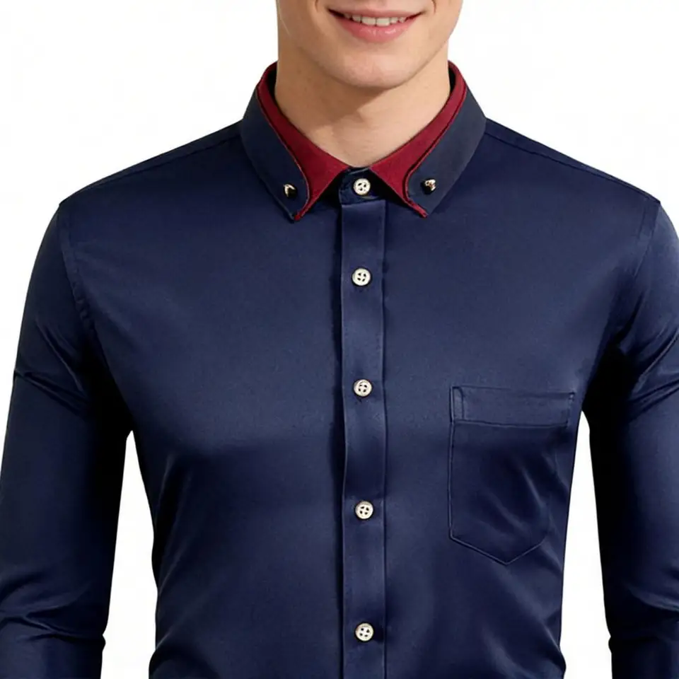 Nowa męska koszula modna, eleg – Men Formal Party Wear Shirt recenzja i cena