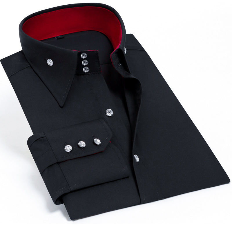 Luksusowa męska koszula slim f – Men Formal Party Wear Shirt recenzja i cena
