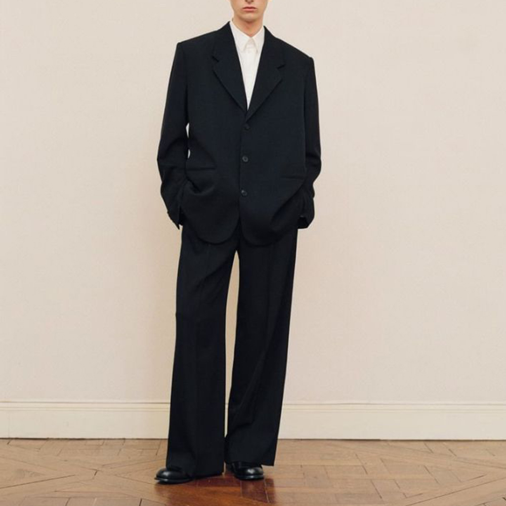 Męski czarny garnitur oversize – Formal Wear For Men In Wedding recenzja i cena