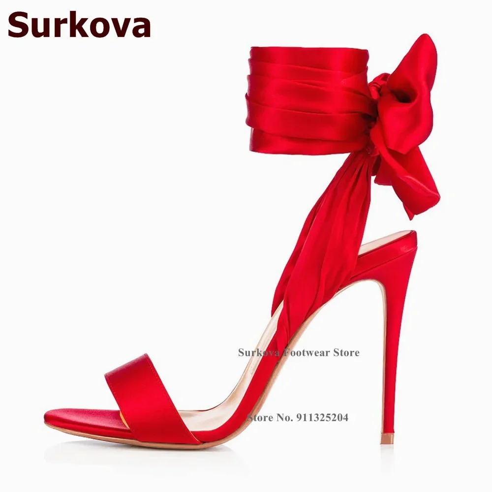 Surkova Hot Red Satin Fabric B – Satin Bow Tie recenzja i cena
