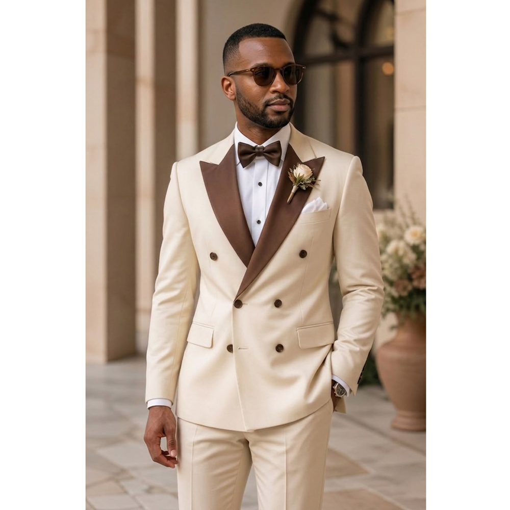 Męski dwurzędowy smoking z ost – Formal Wear For Men In Wedding recenzja i cena