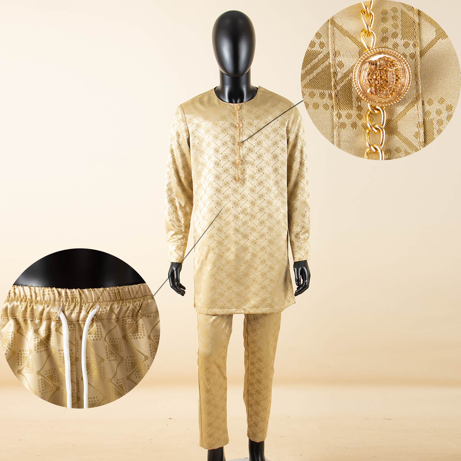 Męska koszula długa z nadrukie – Men Formal Party Wear Shirt recenzja i cena